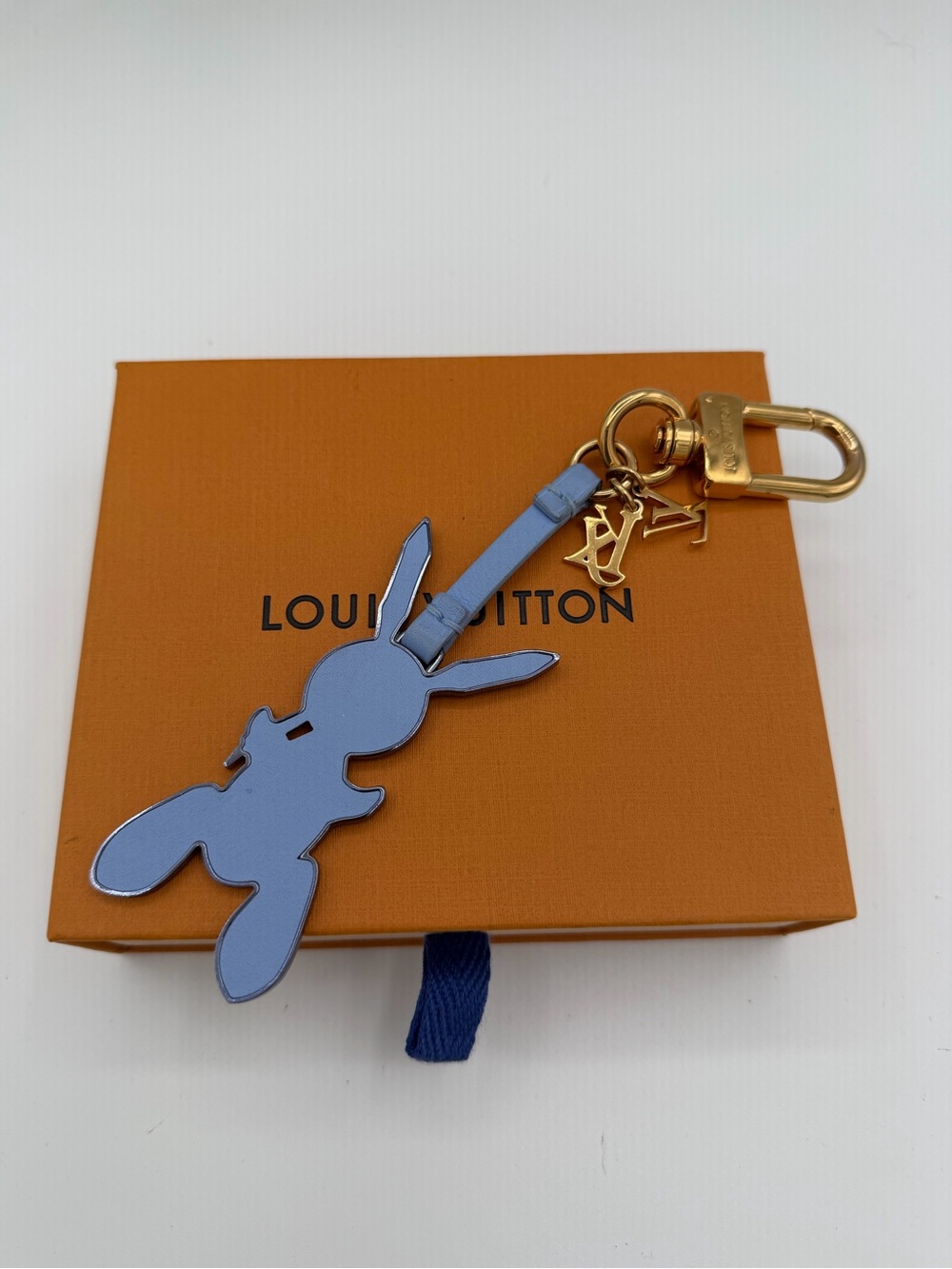 Louis Vuitton Blue Bunny Bag Charm Keychain🔥😍